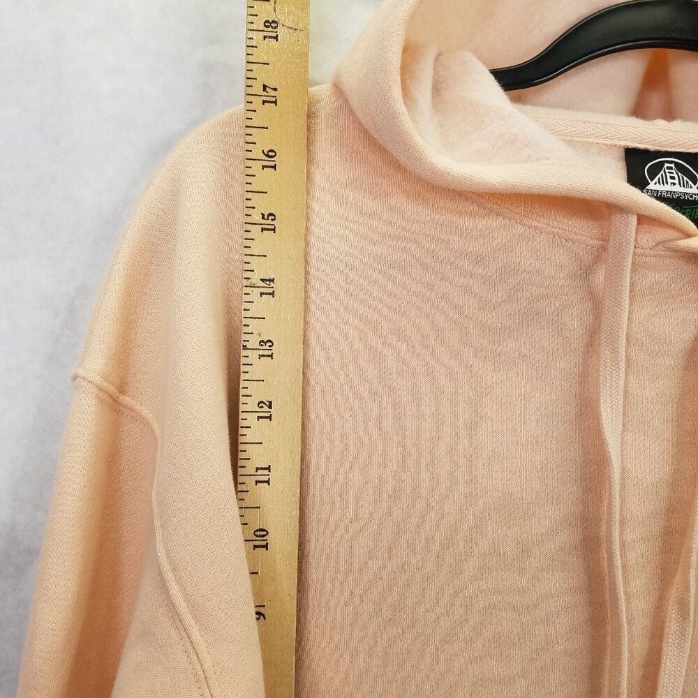 San Franpsycho Yin-Yang Crop Hoodie Women's S Sweatshirt Sporty Surfer Indie Y2K - Picture 14 of 16